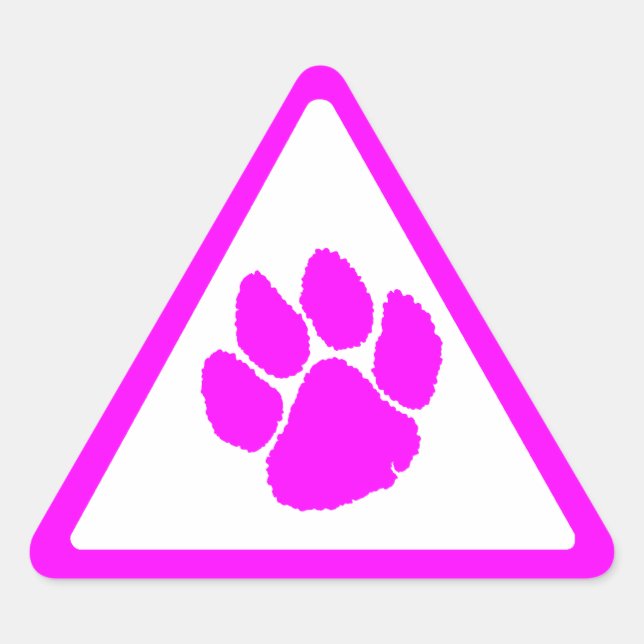 Corey Tiger 80s Tiger Claw Triangle Sticker (Front)