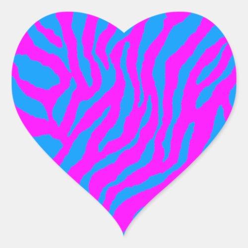 Corey Tiger 80s Tiger Stripes Heart Sticker