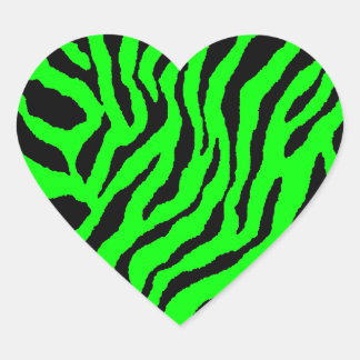 Corey Tiger 80s Tiger Stripes Heart Sticker