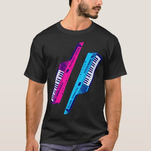 Corey Tiger 80s Vintage Keytar T_Shirt