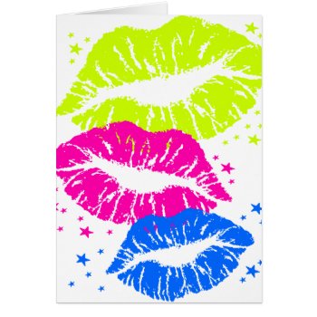 Corey Tiger 80s Vintage Lips & Stars Kisses by COREYTIGER at Zazzle