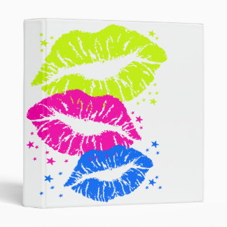 Corey Tiger 80s Vintage Lips & Stars Kisses Binder