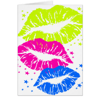 Corey Tiger 80s Vintage Lips & Stars Kisses Cards