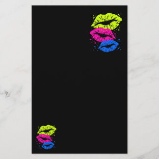 Corey Tiger 80s Vintage Lips & Stars Kisses Stationery