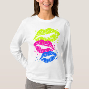 Corey Tiger 80s Vintage Lips & Stars Kisses T-Shirt