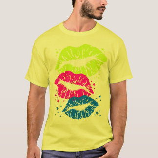 Corey Tiger 80s Vintage Lips & Stars Kisses T-Shirt