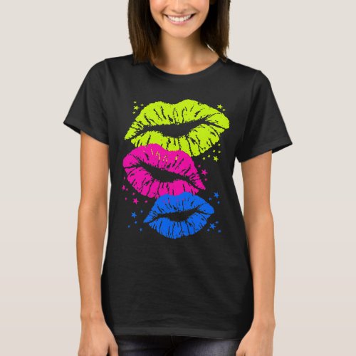 Corey Tiger 80s Vintage Lips  Stars Kisses T_Shirt