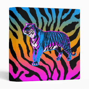 Corey Tiger 80s Vintage Old School Blue Tiger Binder