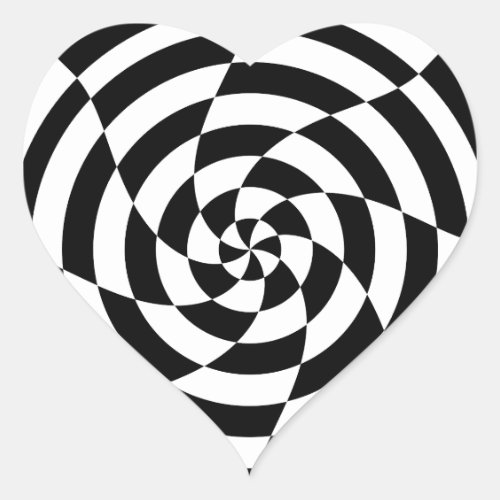 Corey Tiger 80s Vintage Op Art Heart Sticker