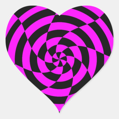 Corey Tiger 80s Vintage Op Art Heart Sticker