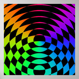 Corey Tiger 80s Vintage Op Art Poster