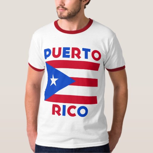 Corey Tiger 80s Vintage Puerto Rico Flag T_Shirt