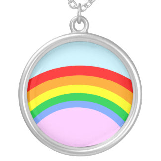 Corey Tiger 80s Vintage Rainbow Silver Plated Necklace