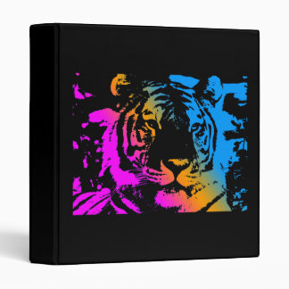 Corey Tiger 80s Vintage Retro Tiger Face Colours Binder