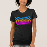 Corey Tiger 80s Vintage Rising Sun Stripes T-shirt at Zazzle