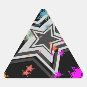 Corey Tiger 80s Vintage Stars Triangle Sticker