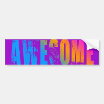 Corey Tiger 80s Vintage Style Awesome Bumper Sticker by COREYTIGER at Zazzle