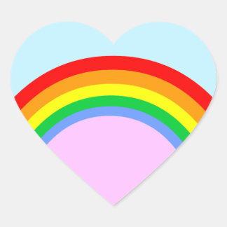 Corey Tiger 80s Vintage Style Rainbow Heart Sticker
