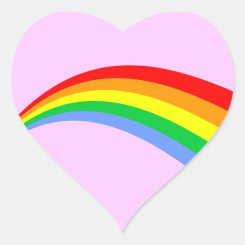 Corey Tiger 80s Vintage Style Rainbow Heart Sticker