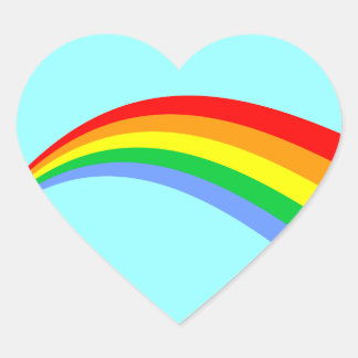 Corey Tiger 80s Vintage Style Rainbow Heart Sticker