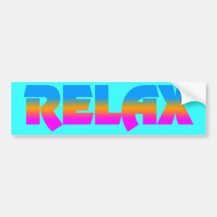 Corey Tiger 80s Vintage Style RELAX Bumper Sticker