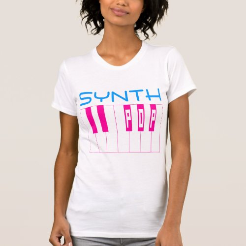 Corey Tiger 80s Vintage Style Synth Pop Keyboard T_Shirt
