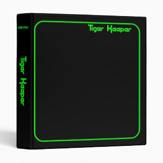 Corey Tiger 80s Vintage Tiger Keeper Black & Green Binder