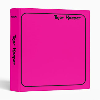 Corey Tiger 80s Vintage Tiger Keeper Fuschia Pink 3 Ring Binder