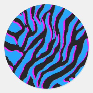 Corey Tiger 80s Vintage Tiger Stripes) Classic Round Sticker