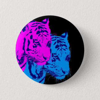 Corey Tiger 80s Vintage Twin Tigers Button