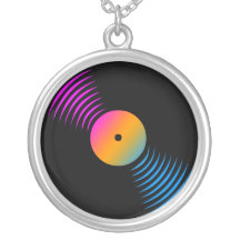 Corey Tiger 80s Vinyl Record Necklace