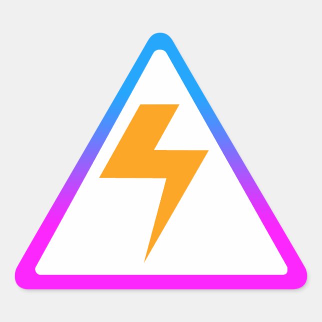 Corey Tiger 80s Zap Lightning Bolt Triangle Sticker (Front)