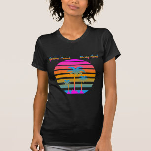 COREY TIGER RETRO SUNSET SPRING BREAK PARTY HARD T-Shirt
