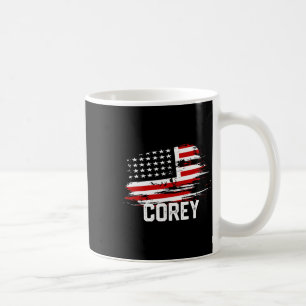 Corey Usa Flag Personalized 4th Of July Corey Coffee Mug