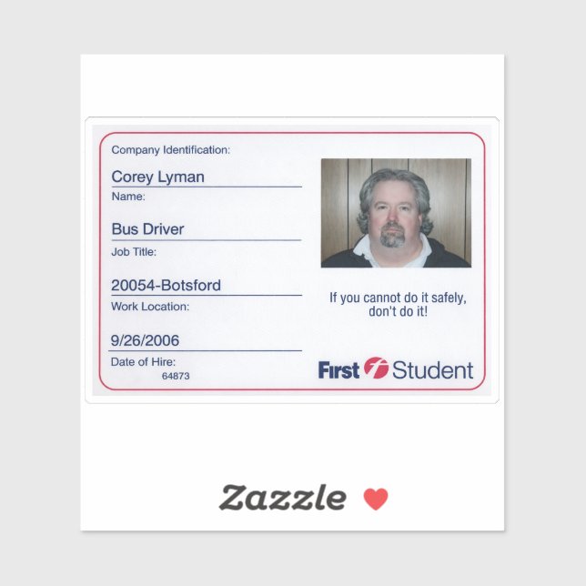 Corey's First Student Badge Sticker (Sheet)