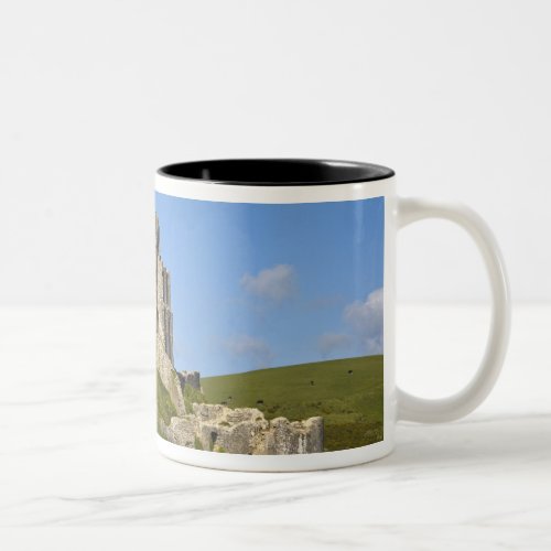 Corfe Castle Corfe Dorset England Two_Tone Coffee Mug