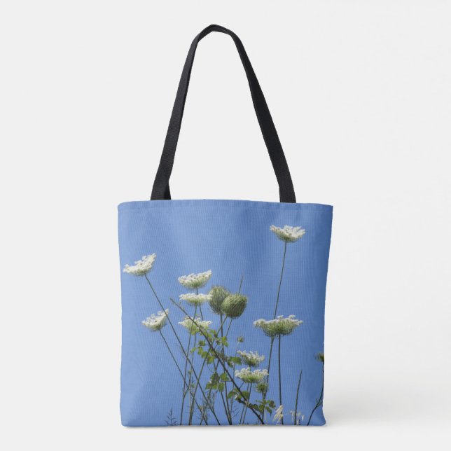 Corfu Cream Wildflowers Tote Bag (Back)