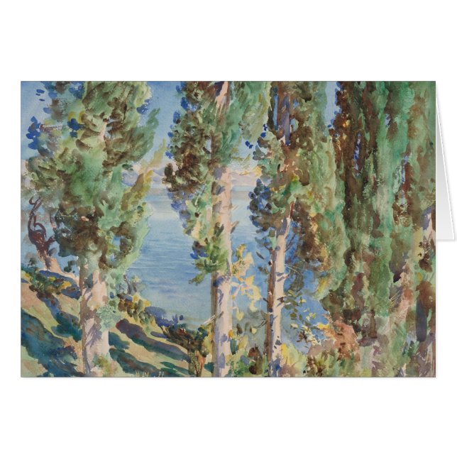 Corfu Cypresses by John Singer Sargent Cards (Front Horizontal)