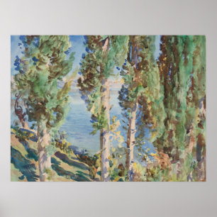 Corfu Cypresses by John Singer Sargent Poster