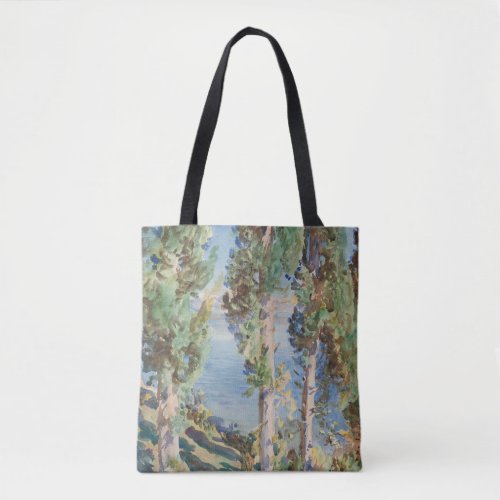 Corfu Cypresses by John Singer Sargent Tote Bag