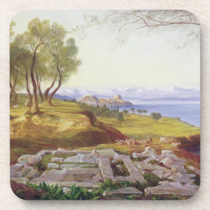 Corfu from Ascension, c.1856-64 (oil on canvas) Drink Coaster