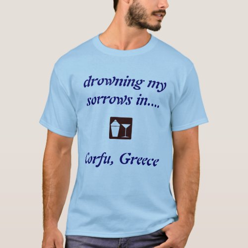 Corfu Greece DRINKING SHIRT T_Shirt