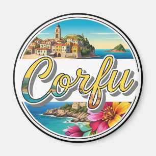 Corfu Greece Travel Magnet