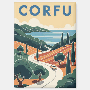 Corfu Greece Travel Magnet