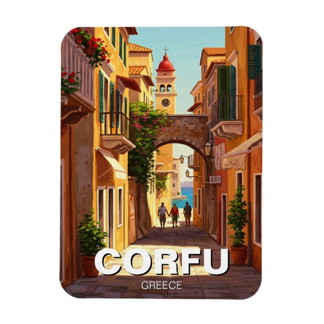 Corfu Greece Travel Magnet (Vertical)
