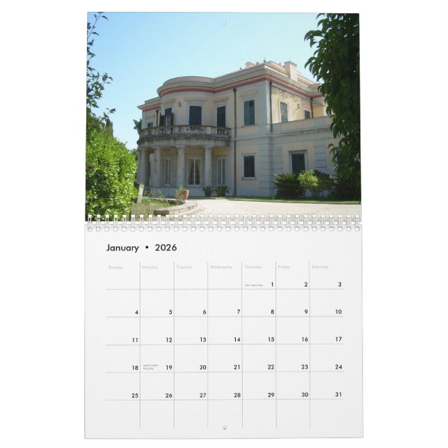 CORFU, GREECE Wall Calendar (Jan 2026)