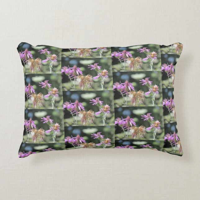 Corfu Lilac Wildflowers Accent Pillow (Front)
