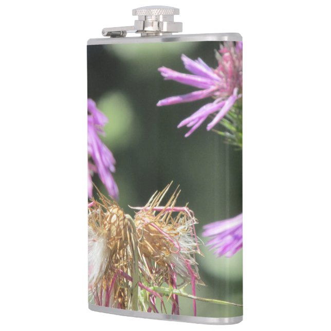 Corfu Lilac Wildflowers Flask (Left)