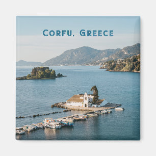 Corfu Town Vlacherna Monastery Scenic Magnet