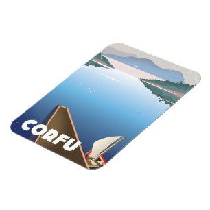 Corfu Travel poster Magnet
